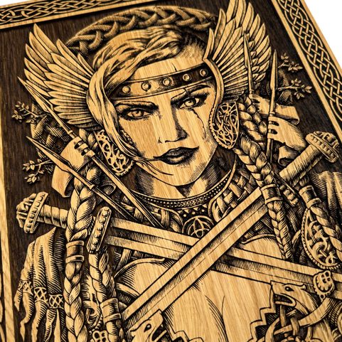 FREYA, WALL DECORATION, WOOD 32X46CM