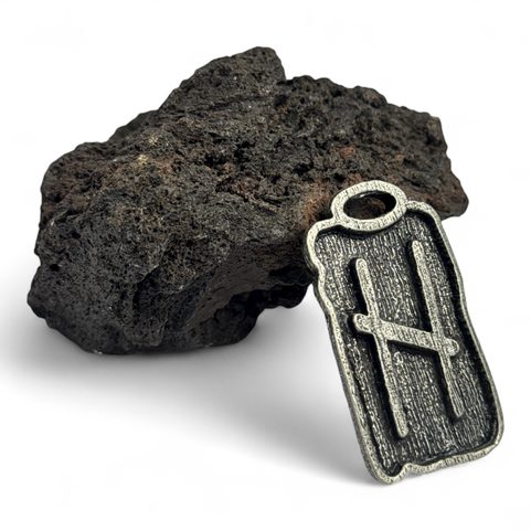 HAGALAZ RUNIC PENDANT ZINC