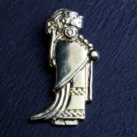 VALKYRIE, GOLD PLATED VIKING PENDANT