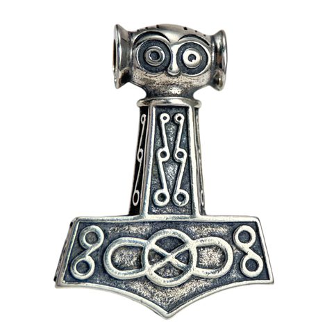 THOR HAMMER - MJÖLLNIR, MASSIVE PENDANT, SILVER