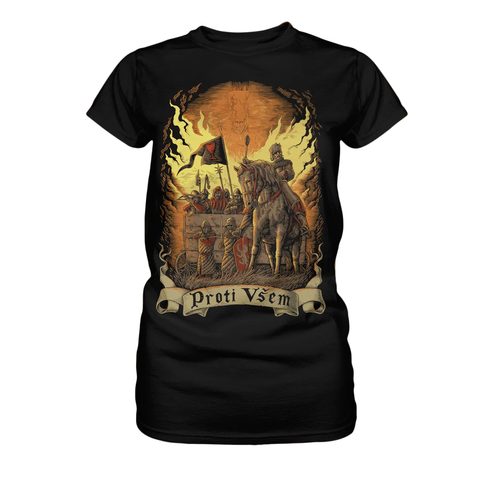 AGAINST ALL, LADIES T-SHIRT, COLOURED, NAAV