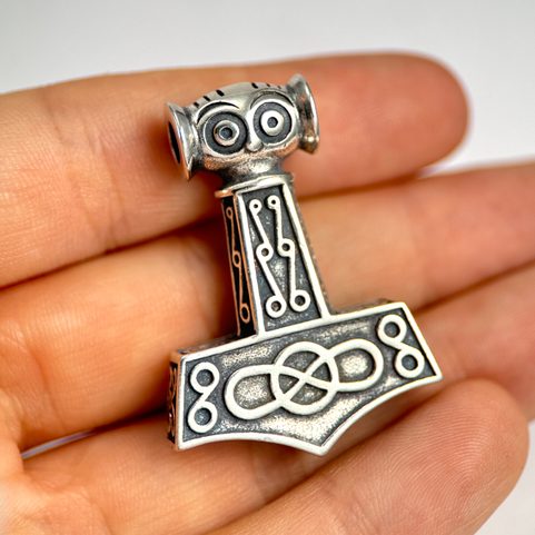 THOR HAMMER - MJÖLLNIR, MASSIVE PENDANT, SILVER