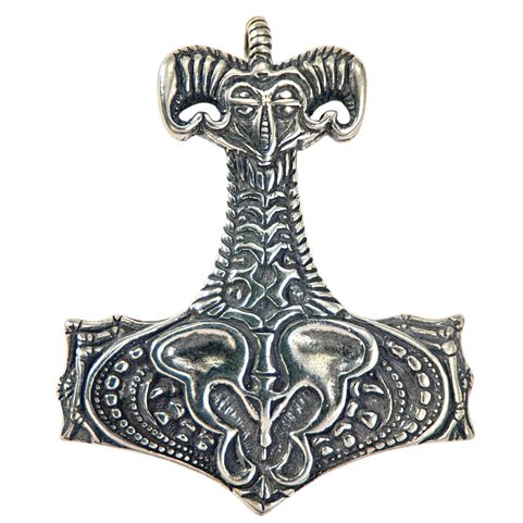 NECRO-ORGANISCHER THORSHAMMER, STERLINGSILBER 925, 20 G