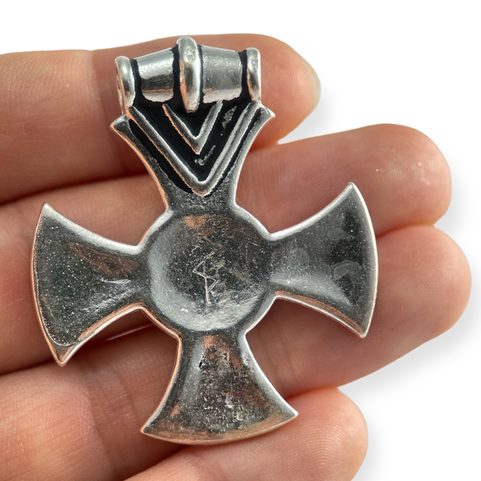 CROIX ANGLO-SAXONNE, IXWORTH, ANGLETERRE - PENDENTIF PLAQUÉ ARGENT
