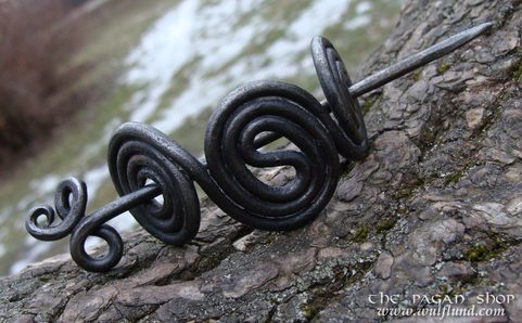 HAND FORGED HAIR BROOCH