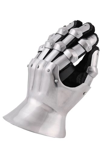 GANTELETS MÉDIÉVAUX TYPE SABLIER, 14E SIÈCLE, ACIER DE 1,6 MM D'ÉPAISSEUR