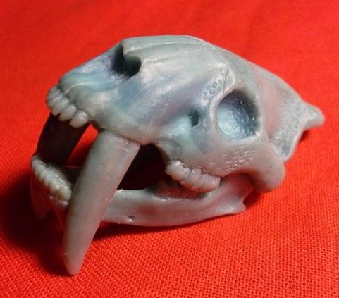 SABRETOOTH TIGER, MACHAIRODUS - SMILODON, LARGE NECK PENDANT, AG 925, 26G