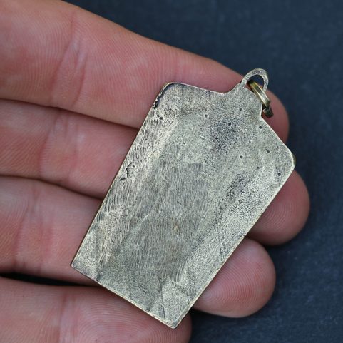 HUSSITE SHIELD, PENDANT, ZINC ANTIQUE BRASS