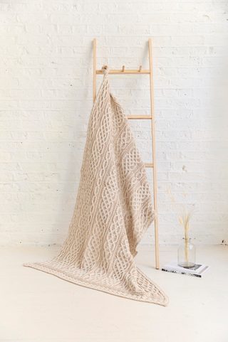 WOLLE-MERINO-DECKE, IRISCH