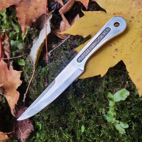 INVESTMENT THROWING KNIFE 1 OZ SILVER 925