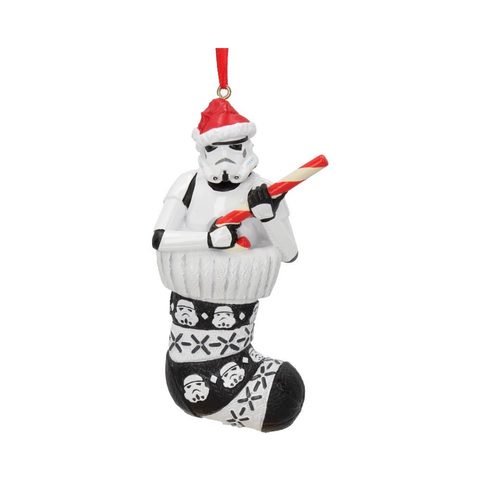 STORMTROOPER IN STOCKING HANGING ORNAMENT 11.5CM
