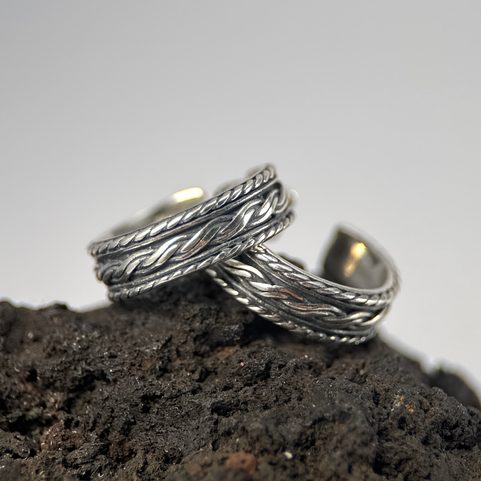KNOTTED STERLING NORSE RING