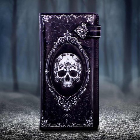 BAROQUE SKULL EMBOSSED, WALLET 18,5 CM