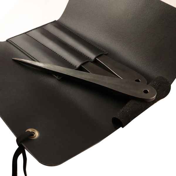 Leather Case for Throwing Knives, black Drakkaria Accessories for