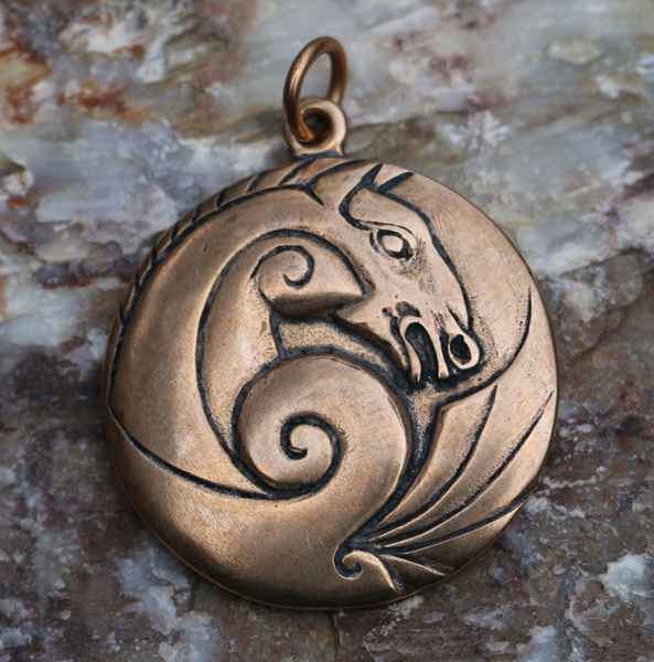 CELTIC HORSE amulet bronze Drakkaria celtic pendants amulets and ...