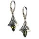 SHAMROCK, Ohrringe, Sterlingsilber 925, Moldavit