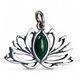 LOTUS FLOWER, Silberanhänger Ag 925 Malachit