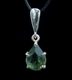 SINOPE, pendant, cut moldavite jewelry, silver