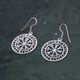 VEGVISIR, Icelandic Rune Earrings, silver