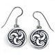 SPIRALES CELTIQUES, boucles d'oreilles en argent, Ag 925