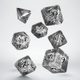Elf Dice - Grey, set of RPG dice