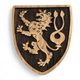 CZECH LION, medieval coat of arms in shield 20cm