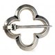MEDIEVAL BROOCH, costume, bronze, silvered