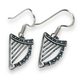 Irish harps, earrings, silver 925/1000