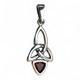 KIRA - boucles d'oreilles, grenat, argent