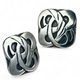 BOHEMIA, Art Nouveau, silver earrings