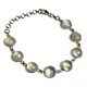 Rainbow moonstone, silver bracelet Ag 925/1000