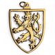 CZECH LION, Bohemia, bronze pendant