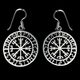 VEGVISIR, Icelandic Rune Earrings, silver