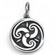 TRISKEL CELTIQUE, spirale, pendentif argent, argent 925