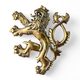 DOUBLE-TAILED LION, symbol of Bohemia, bronze, pendant