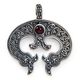 LUNULA, women's early medieval pendant, Ag 925