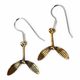 Druid Mistletoe, earrings, bronze