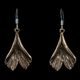 GINKGO, earrings, bronze