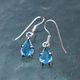POLARIS, silver earrings, glass, Ag 925