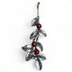 Canneberges, pendentif en argent