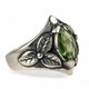 SHAMROCK, ring, moldavite, silver