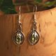 MAIA, boucles d'oreilles, facettes Moldavite, argent