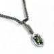 Moldavite, Pendentif en argent Ag 925/1000