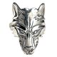 WOLFKOPF, Wolf, Silber 925, Ring
