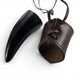 Leather neck holder for small drinking horn