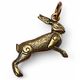 Celtic hare, pendant, bronze