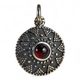 ISOLDA, hessonite, silver pendant