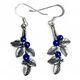 Blueberry, silver earrings, Ag 925