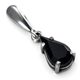 Silver Pendant with Glass NOIR, Sterling Silver 925
