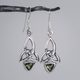 KIRA, boucles d'oreilles, moldavite et argent